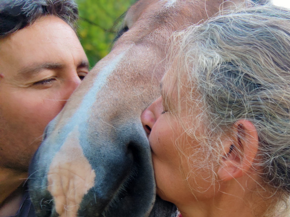 Hortense et Jean-Baptiste avec le cheval