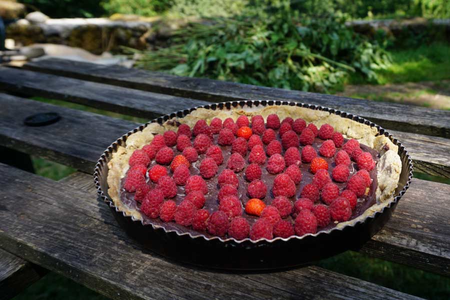 Tarte aux framboises